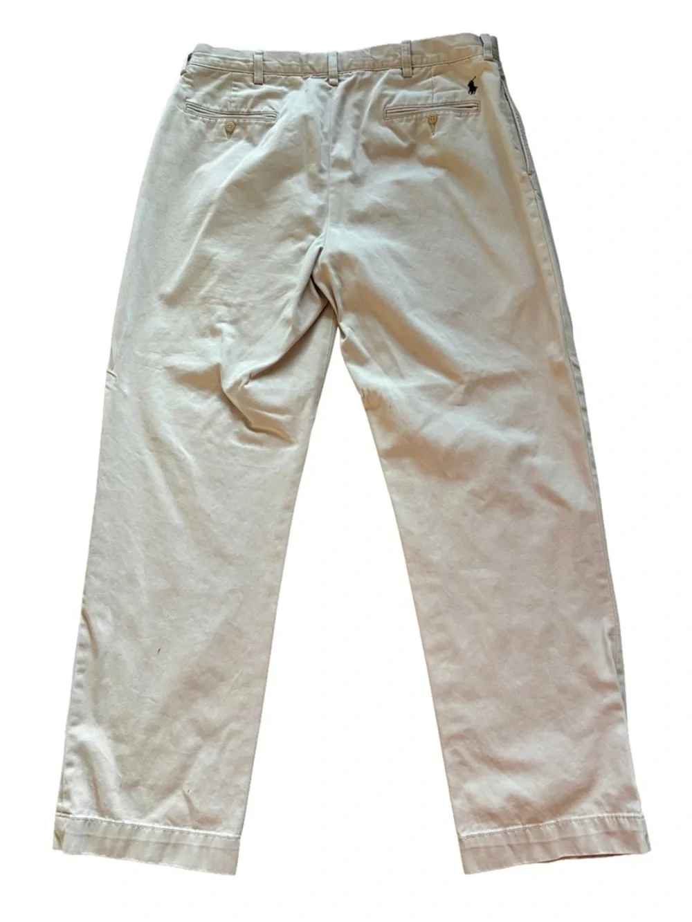 Polo Ralph Lauren Ethan Khaki Pants 36x31 Vintage Pleated Chinos